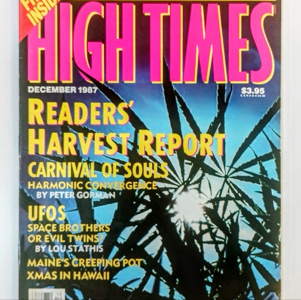 Vintage High Times Magazine December 1987 Carnival of Souls UFOs Harvest Report